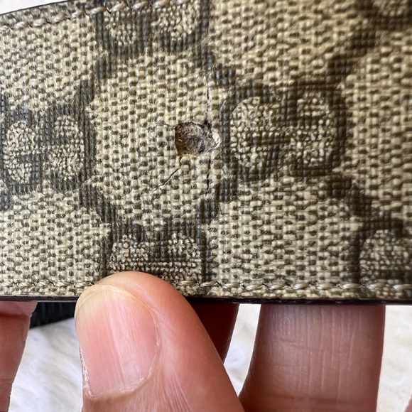 Gucci Belt Monogram Silver Hardware WITH CALLOUT FINAL SALE - Picture 6 of 6